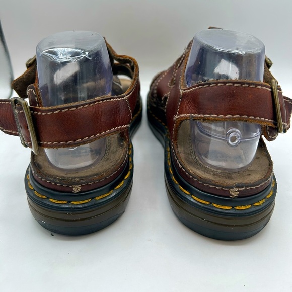 RARE MIE Vintage Dr Martens Fisherman Sandals 90s  Brown Leather  Mens 12 Y2K - Picture 14 of 17